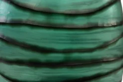 Casa Padrino Luxus Kerzenhalter Türkis / Grau 34 x 22,5 x H. 34 cm - Großes Windlicht aus massivem Farbglas in Aqua und Grau, auch als Vase verwendbar - Luxus Deko Accessoires