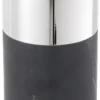 Casa Padrino Luxus Kerzenhalter Set Schwarz / Silber - 3 runde Marmor Kerzenhalter - Luxus Qualität - Deko Accessoires
