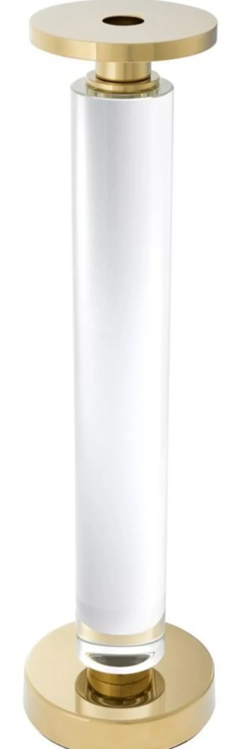 Casa Padrino Luxus Kerzenhalter 3er Set Gold - Kristallglas Accessoires - Ø 12 x H 29/42/55 cm