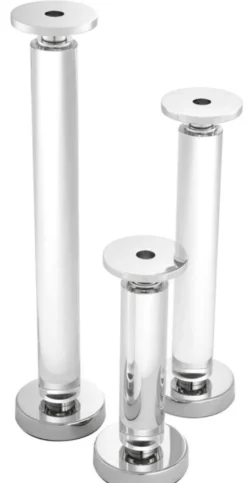 Casa Padrino Luxus Kerzenhalter 3er Set - Hotel Restaurant Accessoires