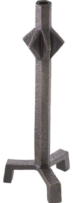 Casa Padrino Luxus Kerzenhalter Bronzefarben 18,5 x 16,5 x H. 50 cm - Messing Kerzenständer - Hotel & Restaurant Deko Accessoires - Luxus Qualität