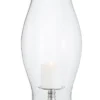 Casa Padrino Luxus Kerzenleuchter aus Messing, Eisen und Glas, silber, Durchmesser 29 x H. 53,5 cm
