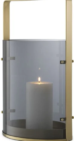 Casa Padrino Luxus Kerzenleuchter Antik Messingfarben / Grau 29,5 x 21 x H. 50 cm - Gastronomie Accessoires - Luxus Qualität