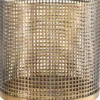 Casa Padrino Luxus Kerzenleuchter Vintage Messingfarben Ø 25,5 x H. 25 cm - Runder Kerzenleuchter aus Edelstahl und Glas - Luxus Deko Accessoires