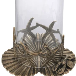 Casa Padrino Luxus Kerzenleuchter Vintage Messingfarben Ø 20,5 x H. 31,5 cm - Luxus Deko Accessoires