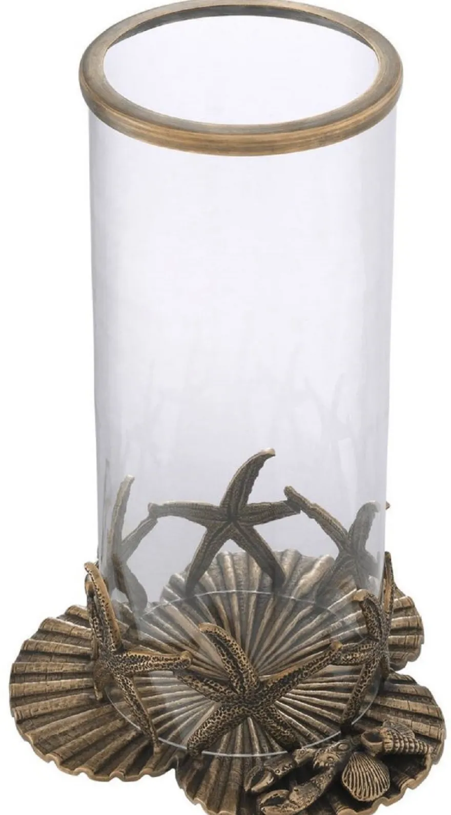 Casa Padrino Luxus Kerzenleuchter Vintage Messingfarben Ø 20,5 x H. 31,5 cm - Luxus Deko Accessoires