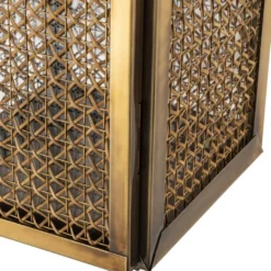 Casa Padrino Luxus Kerzenleuchter Vintage Messing 23 x 24 x H. 114 cm - Edelstahl Laterne mit Tragegriff - Gastronomie Accessoires - Restaurant Accessoires - Hotel Accessoires - Deko Accessoires