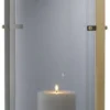 Casa Padrino Luxus Kerzenleuchter Antik Messingfarben / Grau 29,5 x 21 x H. 65 cm - Gastronomie Accessoires - Luxus Qualität