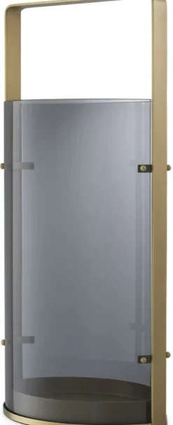 Casa Padrino Luxus Kerzenleuchter Antik Messingfarben / Grau 29,5 x 21 x H. 65 cm - Gastronomie Accessoires - Luxus Qualität