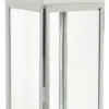 Casa Padrino Luxus Kerzenleuchter Silber 24 x 24 x H. 114 cm - Edelstahl Laterne mit Tragegriff - Gastronomie Accessoires - Restaurant Accessoires - Hotel Accessoires - Deko Accessoires