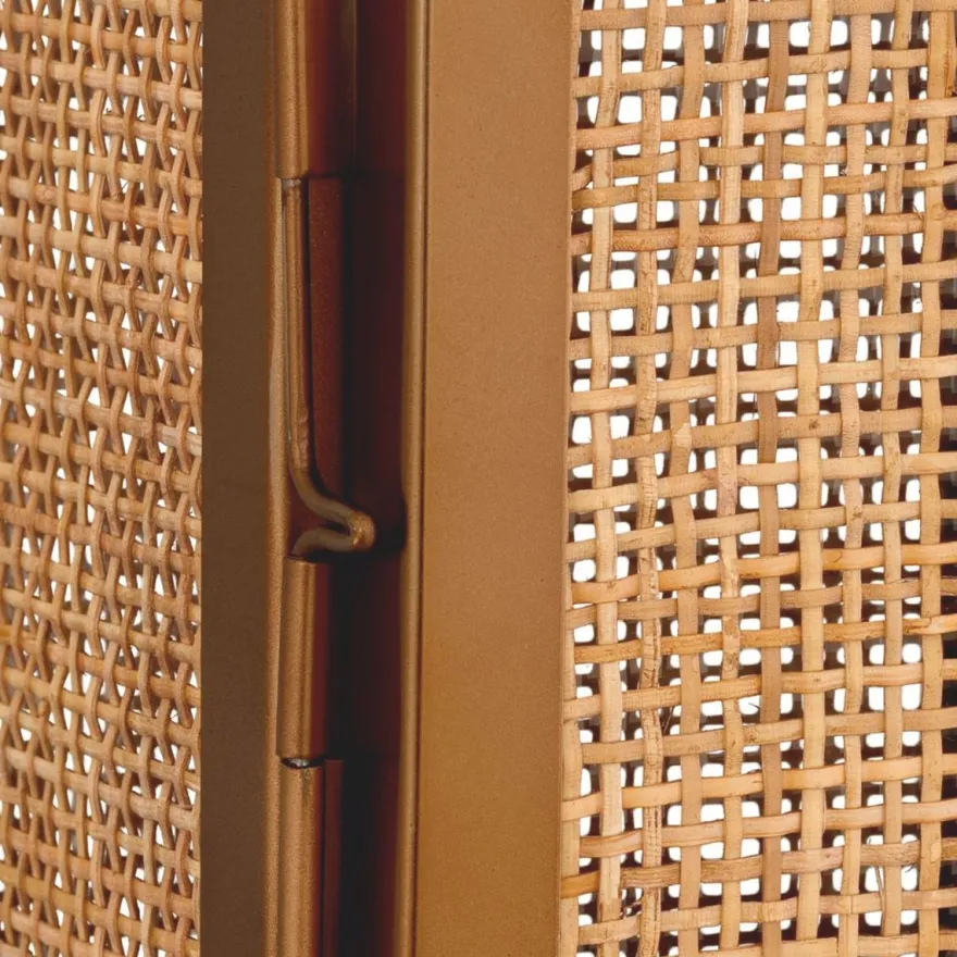 Casa Padrino Luxus Kerzenleuchter Vintage Messing / Naturfarben H. 83 cm - Laterne mit Tragegriff - Gastronomie Accessoires - Hotel Accessoires