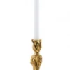 Casa Padrino Luxus Kerzenständer im Antikstil Gold - Massiver Kerzenhalter aus Messing, 25 cm Höhe, 14 cm Durchmesser