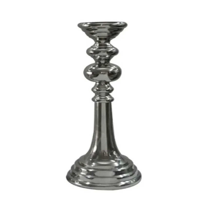 Casa Padrino Luxus Kerzenständer Silber Ø 28 x H. 82 cm - Großer Kerzenhalter im Barockstil