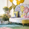 Casa Padrino Luxus Kindersessel Sonnenblume Bunt - Kinderzimmer Sessel - Kinderzimmer Möbel - Erstklassische Qualität - Made in Italy