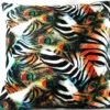 Casa Padrino Luxus Kissen Afrika Safari Mehrfarbig 45 x 45 cm - Edles Deko Kissen aus feinstem Samtstoff