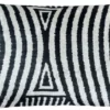 Casa Padrino Luxus Kissen Mod2 Schwarz / Weiß 60 x 40 cm - Wohnzimmer Deko Accessoires