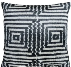 Casa Padrino Luxus Kissen Mod2 Schwarz / Weiß 40 x 40 cm - Wohnzimmer Deko Accessoires