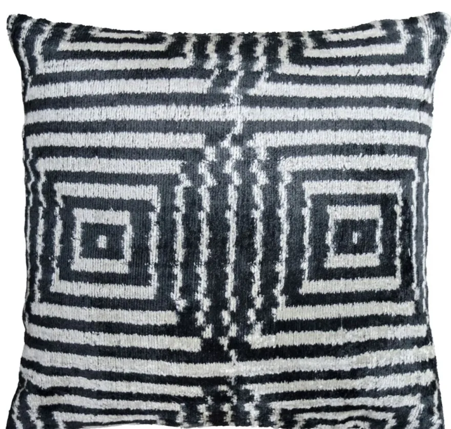 Casa Padrino Luxus Kissen Mod2 Schwarz / Weiß 40 x 40 cm - Wohnzimmer Deko Accessoires