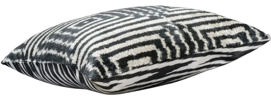 Casa Padrino Luxus Kissen Mod2 Schwarz / Weiß 40 x 40 cm - Wohnzimmer Deko Accessoires