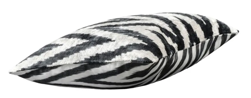 Casa Padrino Luxus Kissen Schwarz / Weiß 40 x 40 cm - Wohnzimmer Deko Accessoires