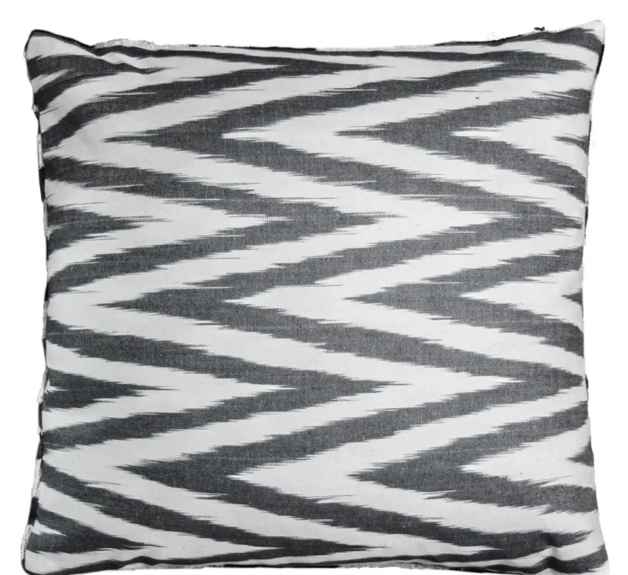 Casa Padrino Luxus Kissen Schwarz / Weiß 40 x 40 cm - Wohnzimmer Deko Accessoires