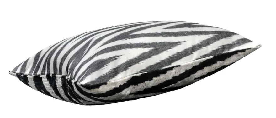Casa Padrino Luxus Kissen Schwarz / Weiß 40 x 40 cm - Wohnzimmer Deko Accessoires
