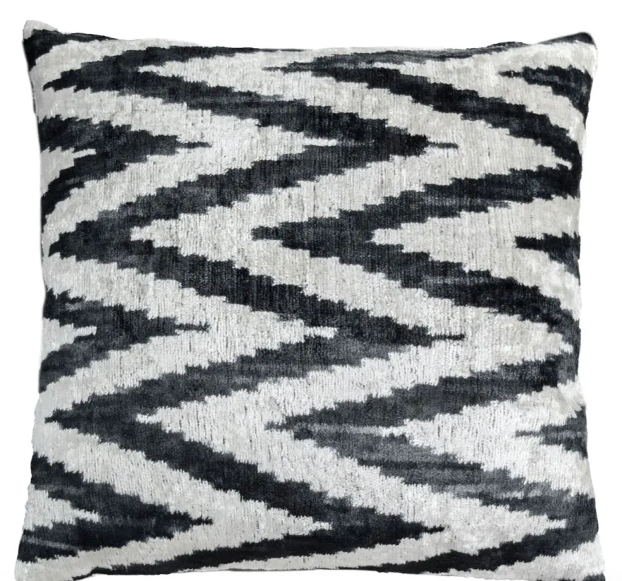 Casa Padrino Luxus Kissen Schwarz / Weiß 40 x 40 cm - Wohnzimmer Deko Accessoires