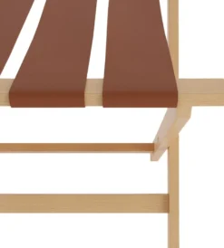 Casa Padrino Luxus Kofferständer Gepäckablage aus Buchenholz und Kunstleder in Naturfarben / Braun 70 x 50 x H. 59 cm