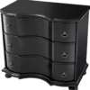 Casa Padrino Luxus Kommode mit 3 Schubladen Schwarz / Antik Messing 94 x 60 x H. 87 cm - Luxus Qualität
