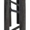 Casa Padrino Luxus Konsole Antik Schwarz 140 x 45 x H. 81 cm - Aluminium Konsolentisch mit Glasplatte - Luxus Möbel - Wohnzimmer Möbel - Luxus Einrichtung - Wohnzimmer Einrichtung