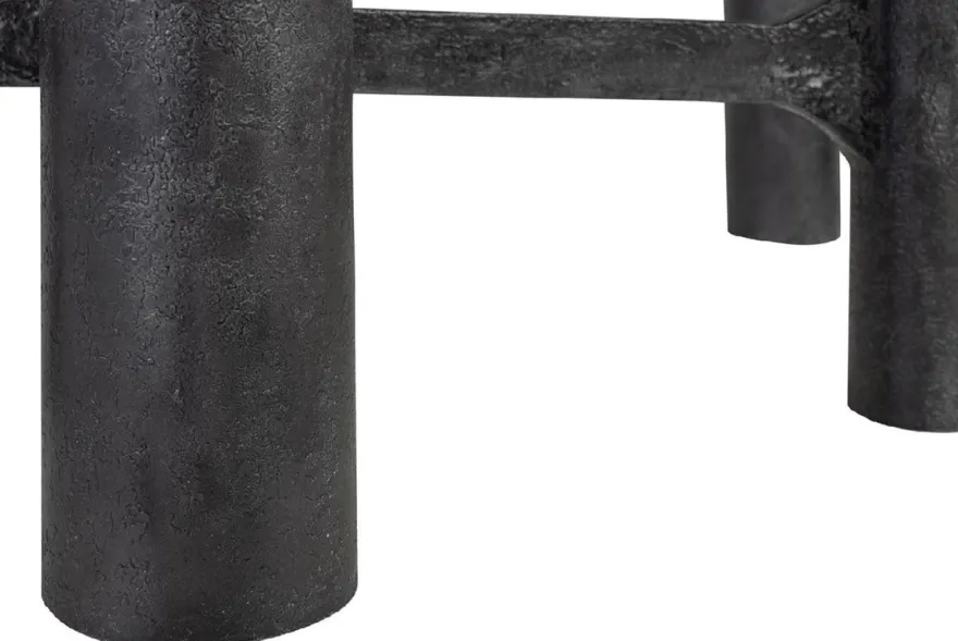 Casa Padrino Luxus Konsole Antik Schwarz 140 x 45 x H. 81 cm - Aluminium Konsolentisch mit Glasplatte - Luxus Möbel - Wohnzimmer Möbel - Luxus Einrichtung - Wohnzimmer Einrichtung