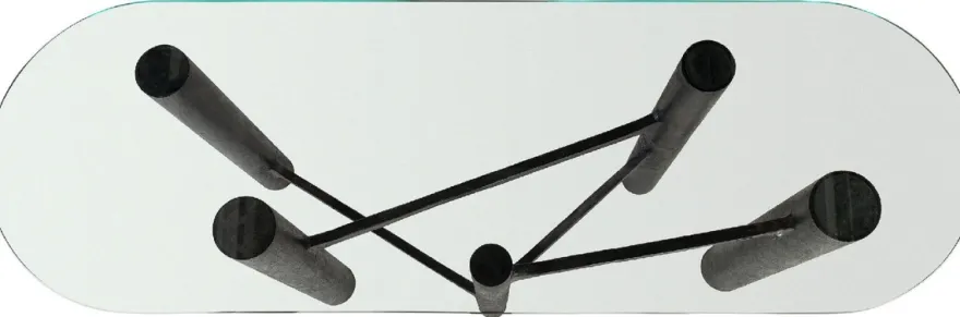 Casa Padrino Luxus Konsole Antik Schwarz 140 x 45 x H. 81 cm - Aluminium Konsolentisch mit Glasplatte - Luxus Möbel - Wohnzimmer Möbel - Luxus Einrichtung - Wohnzimmer Einrichtung