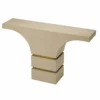 Casa Padrino Luxus Konsole Beige / Messing 130 cm - Luxus Hotel Möbel