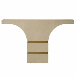 Casa Padrino Luxus Konsole Beige / Messing 130 cm - Luxus Hotel Möbel