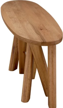 Casa Padrino Luxus Konsole Braun 160 x 54,5 x H. 76,5 cm - Ovaler Konsolentisch mit massiver Eichenholz Tischplatte - Massivholz Möbel - Luxus Möbel - Luxus Qualität