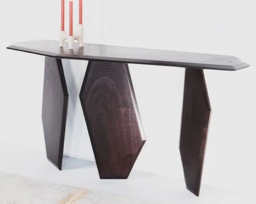 Casa Padrino Luxus Konsole Dunkelbraun 154 x 40 x H. 80 cm - Massivholz Konsolentisch - Wohnzimmer Möbel - Hotel Möbel - Luxus Möbel - Luxus Einrichtung