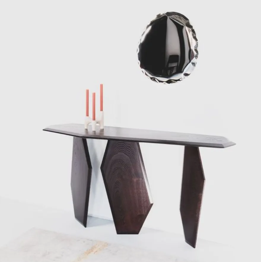 Casa Padrino Luxus Konsole Dunkelbraun 154 x 40 x H. 80 cm - Massivholz Konsolentisch - Wohnzimmer Möbel - Hotel Möbel - Luxus Möbel - Luxus Einrichtung