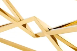 Casa Padrino Luxus Konsole Edelstahl Gold Finish - 150 x 40 x H 74 cm - Konsolentisch in Gold