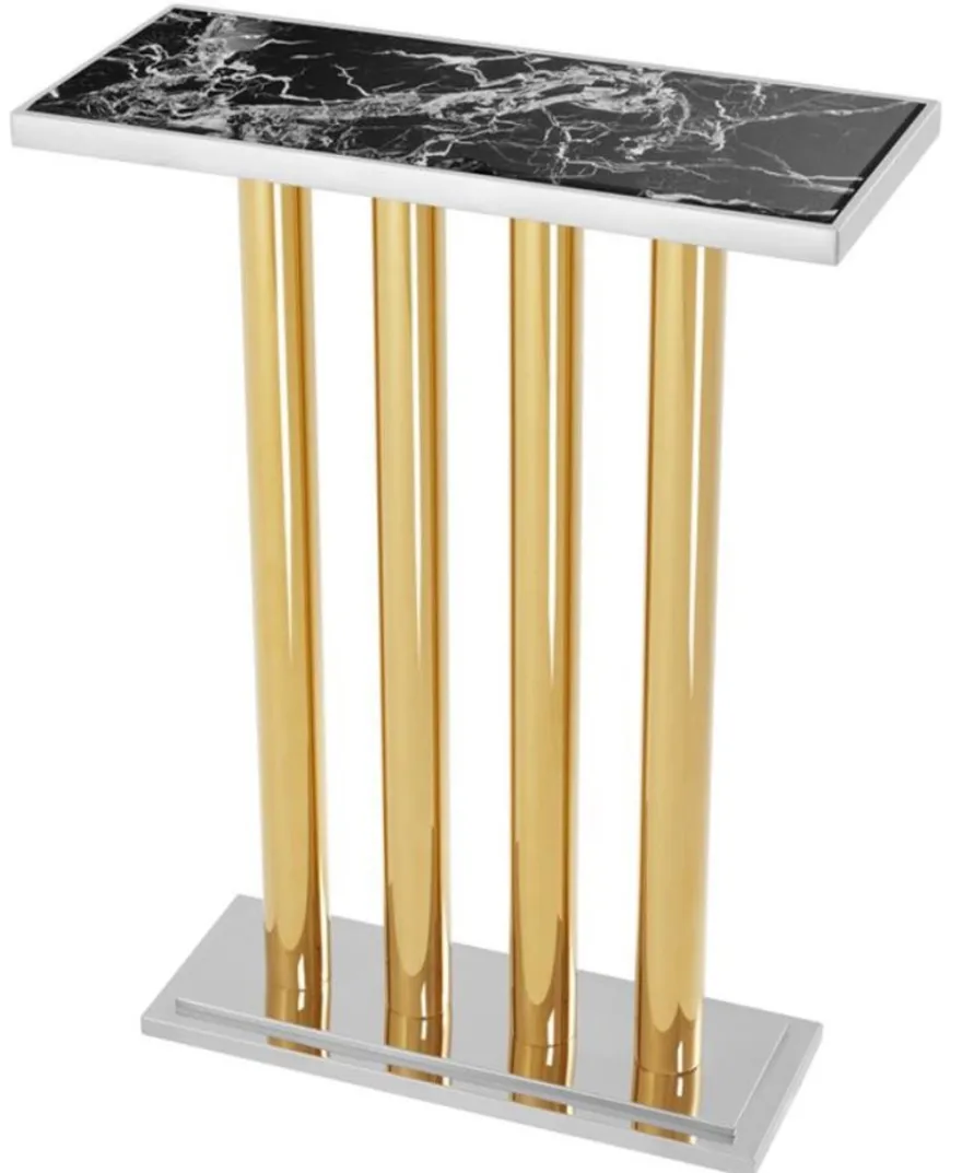 Casa Padrino Luxus Konsole Gold 70 x 30 x H. 93 cm - Designer Hotel Möbel