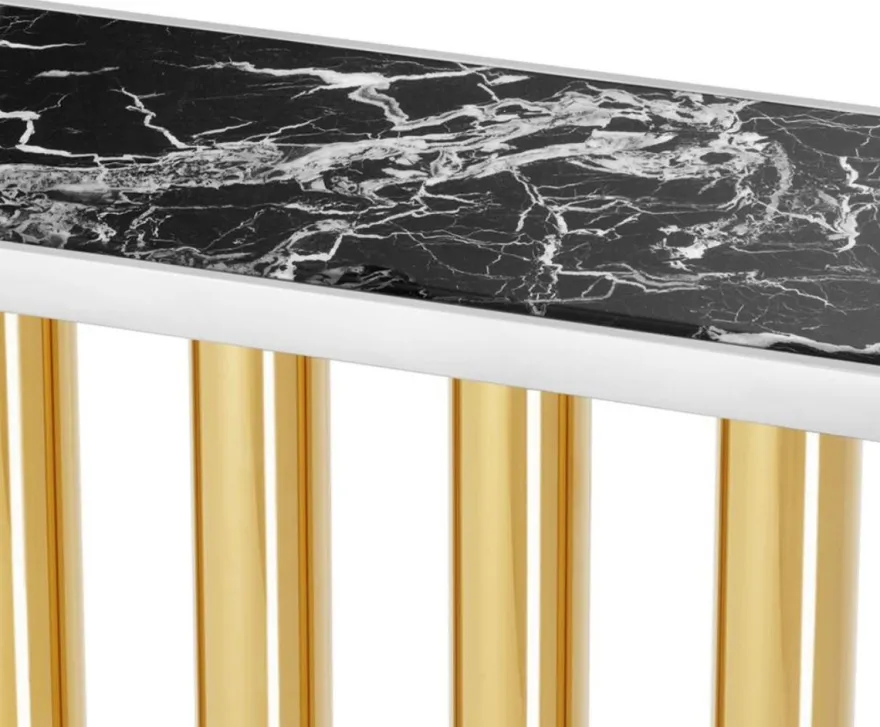 Casa Padrino Luxus Konsole Gold 70 x 30 x H. 93 cm - Designer Hotel Möbel