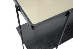 Casa Padrino Luxus Konsole Gold / Schwarz 180 x 40 x H. 90 cm - Langer Konsolentisch mit gebürstetem Edelstahlgestell und schwarzen Eichenfurnier Flächen - Luxus Möbel