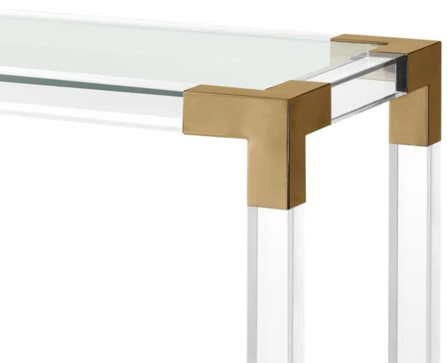 Casa Padrino Luxus Konsole im modernen Design Messingfarben 150 x 40 x H. 75 cm