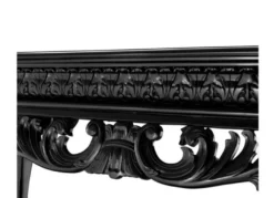 Casa Padrino Luxus Konsole im Barockstil aus Mahagoni Holz, gewachstes Schwarz, 152 x 52 x H. 101 cm
