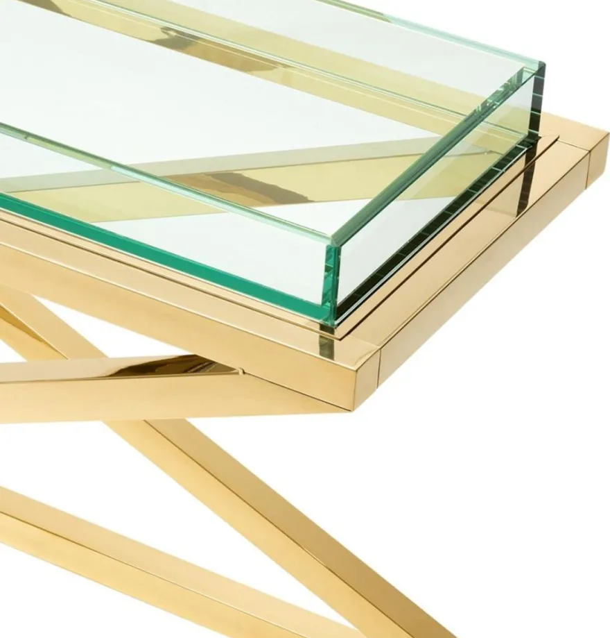 Casa Padrino Luxus Konsole / Konsolentisch Gold 150 x 45 x H. 77 cm - Hotel Möbel