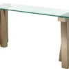 Casa Padrino Luxus Konsole Messing 90 x 25 x H. 90 cm - Wohnzimmermöbel