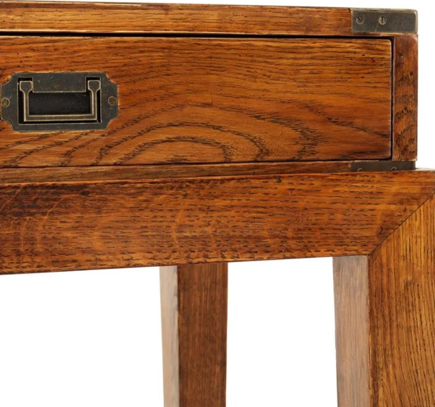 Casa Padrino Luxus Konsole mit 3 Schubladen in braun 162,5 x 47,5 x H. 76 cm - Wohnzimmermöbel
