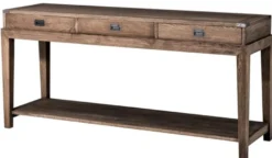 Casa Padrino Luxus Konsole mit 3 Schubladen in dunkelbraun 162,5 x 47,5 x H 76 cm - Wohnzimmermöbel