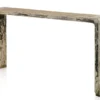 Casa Padrino Luxus Konsole Naturfarben 170 x 40 x H. 80 cm - Konsolentisch aus recyceltem Ulmen Altholz - Luxus Möbel