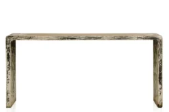 Casa Padrino Luxus Konsole Naturfarben 170 x 40 x H. 80 cm - Konsolentisch aus recyceltem Ulmen Altholz - Luxus Möbel