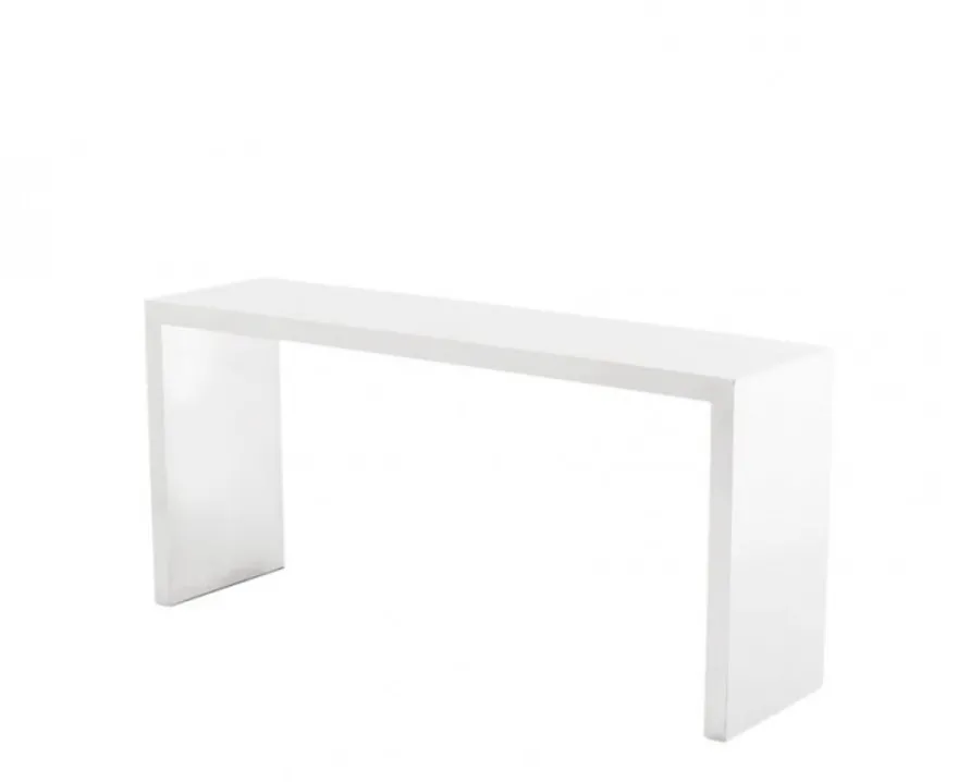 Casa Padrino Luxus Konsolen 2er Set - Konsolentische aus poliertem Edelstahl - 170x40xH.80 cm / 150x40xH.70 cm